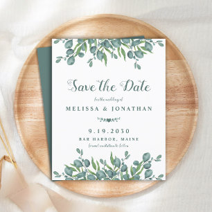Eucalyptus Greenery Budget Wedding Save The Date