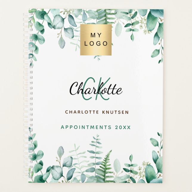 Eucalyptus greenery business logo 2026 planner (Front)