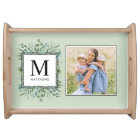 Eucalyptus Greenery Custom Family Monogram Photo