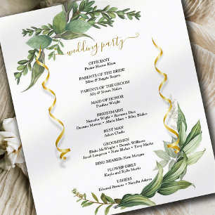 Eucalyptus Greenery Custom Photo Wedding Program