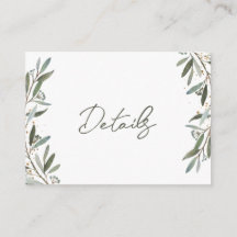 Eucalyptus Greenery Details Card