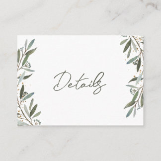 Eucalyptus Greenery Details Card