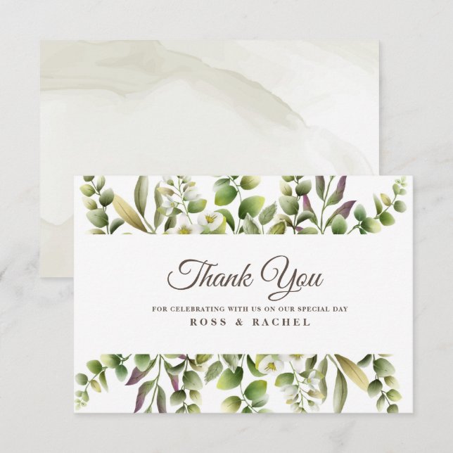 Eucalyptus Greenery Elegant  (Front/Back)