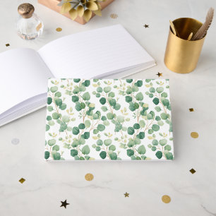 Eucalyptus Greenery Elegant Pattern Guest Book