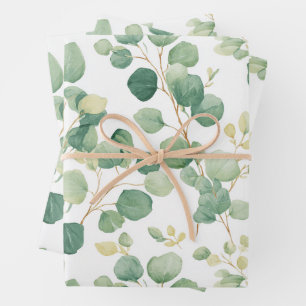 Eucalyptus Greenery Elegant Pattern Wrapping Paper Sheet