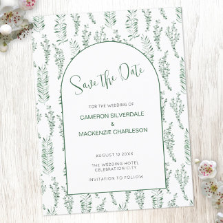 Eucalyptus Greenery Elegant Save the Date Wedding Postcard