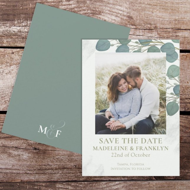 Eucalyptus Greenery Elegant Watercolor Leaves Invi Invitation (Creator Uploaded)