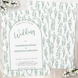 Eucalyptus Greenery Elegant Wedding Invitation