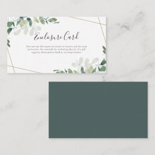 Eucalyptus Greenery  Enclosure Card