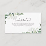 Eucalyptus Greenery  Enclosure Card<br><div class="desc">Create your own co-ordinating enclosure card for your wedding,  bridal shower or other celebration with this easy to edit design.</div>