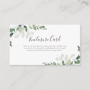 Eucalyptus Greenery  Enclosure Card