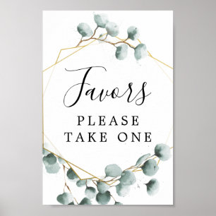 Eucalyptus Greenery Favors Sign