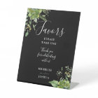 Eucalyptus Greenery Floral Black And White Favours