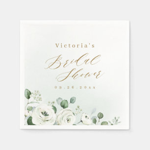 Eucalyptus Greenery floral rustic bridal shower Napkin