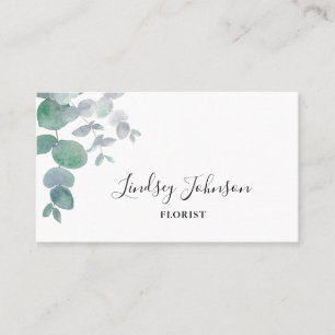 Eucalyptus Greenery Florist Business Card