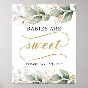Eucalyptus greenery foliage babies are sweet sign