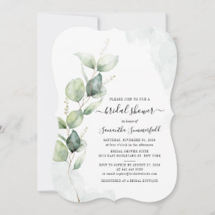 Eucalyptus Greenery Foliage Bridal Shower Invitation