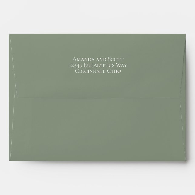 Eucalyptus Greenery Foliage Details Envelope (Back (Top Flap))