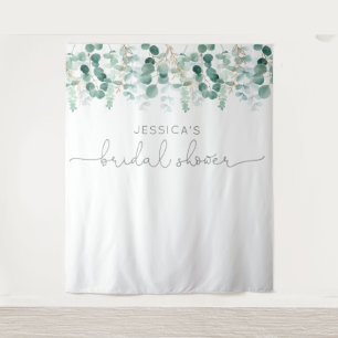 Eucalyptus greenery foliage elegant bridal shower tapestry