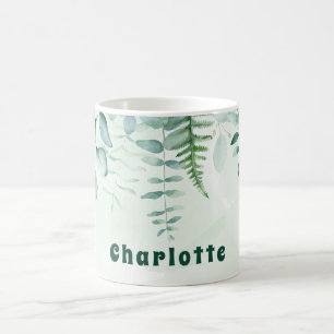 Eucalyptus greenery foliage green name  coffee mug