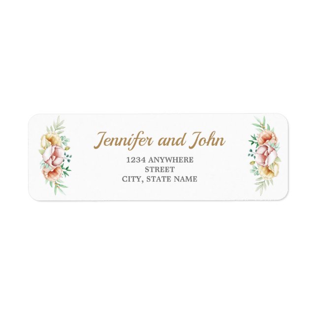 Eucalyptus Greenery Foliage Wedding Return Address (Front)