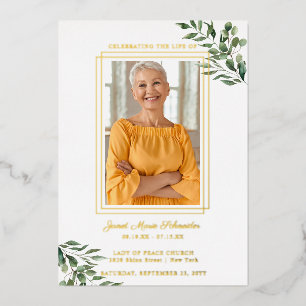 Eucalyptus Greenery   Funeral Memorial Photo