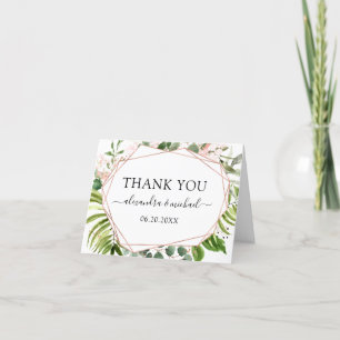 Eucalyptus Greenery Geometric Elegant Thank You