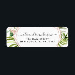 Eucalyptus Greenery Geometric Elegant Wedding<br><div class="desc">Eucalyptus Greenery Rose Gold - Blush Pink Geometric Botanical Watercolor Spring Wedding Invitation Return Address Label on White background - includes beautiful and elegant script typography with modern botanical leaves and greenery for the special Wedding day celebration.</div>