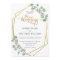 Eucalyptus Greenery Geometric Gold Frame Wedding