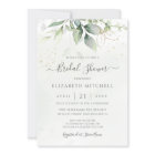 Eucalyptus Greenery Gold Leaves Bridal Shower