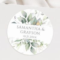 Eucalyptus Greenery Gold Leaves Elegant