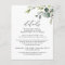 Eucalyptus Greenery Guest Information Details