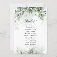 Eucalyptus Greenery Gum Botanical Seating chart