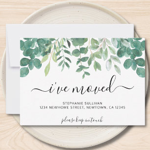 Eucalyptus Greenery I've Moved Moving Announcement