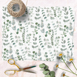 Eucalyptus Greenery Leaves Floral Pattern Tissue Paper