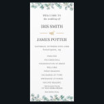 Eucalyptus Greenery Leaves Gold Wedding Program Programme<br><div class="desc">Designed to co-ordinate with our Silver Eucalyptus Greenery collection, this elegant wedding program features rustic watercolor silver eucalyptus foliage. Personalise it with your wedding details easily and quickly, simply press the customise it button to further re-arrange and format the style and placement of the text. Double sided. The Happy Cat...</div>