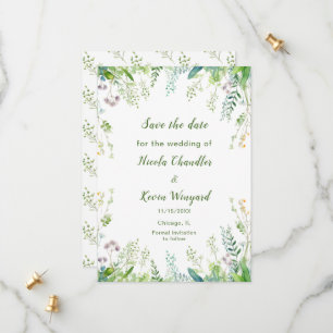 Eucalyptus Greenery Leaves Wedding Save The Date