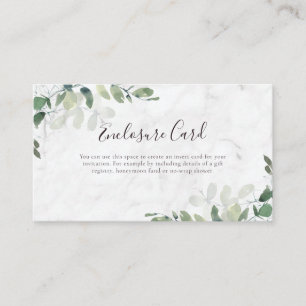 Eucalyptus Greenery Marble Enclosure Card