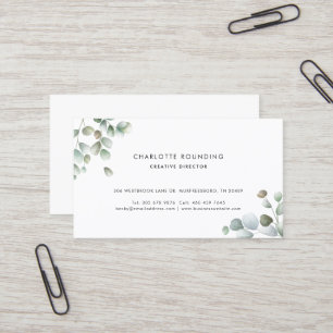 Eucalyptus Greenery Modern Creative Business Card