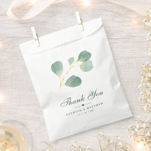 Eucalyptus Greenery Modern Elegant Summer Wedding Favour Bags