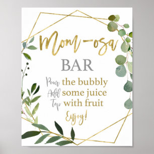 Eucalyptus Greenery Mom osa sign