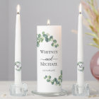 Eucalyptus Greenery Monogram script name Wedding