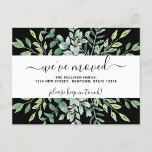Eucalyptus Greenery Moving Announcement Postcard