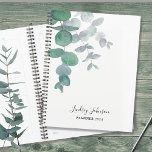 Eucalyptus Greenery Personalised 2022 2023 Planner<br><div class="desc">This elegant personalised Planner is decorated with watercolor eucalyptus leaves in soft shades of green. Easily customisable. To edit further use the Design Tool to change the font, font size, or colour. Because we create our artwork you won't find this exact image from other designers. Original Watercolor © Michele Davies....</div>