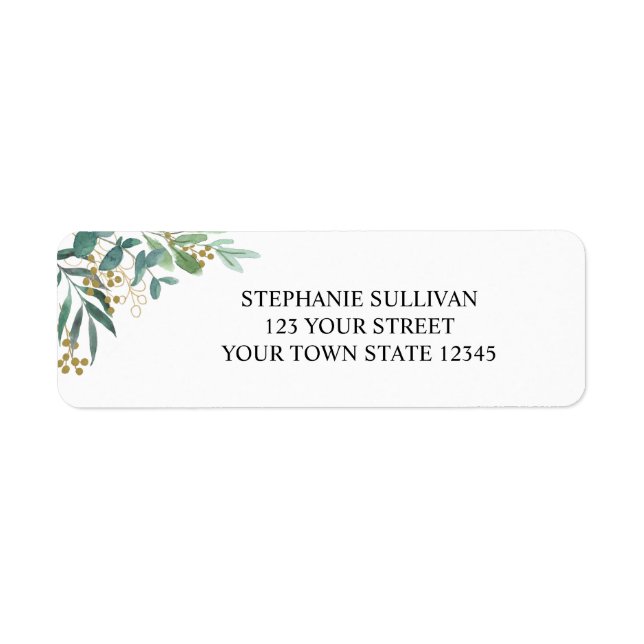  Eucalyptus Greenery Return Address (Front)