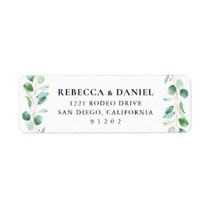 Eucalyptus Greenery Return Address Label
