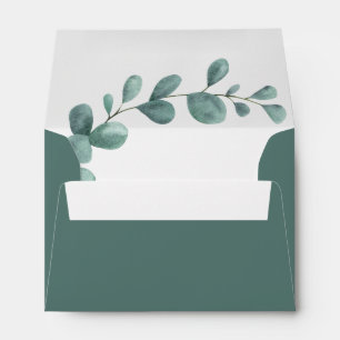 Eucalyptus Greenery Return Address Wedding Envelope