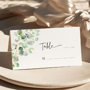Eucalyptus Greenery Rustic Elegant Wedding Place Card