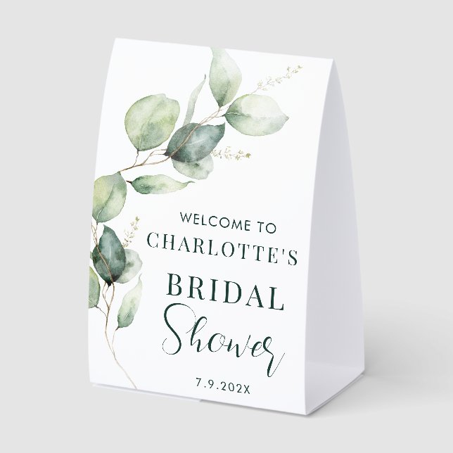 Eucalyptus Greenery Script Bridal Shower Welcome (Front)