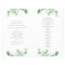 Eucalyptus Greenery Script Floral Wedding Program